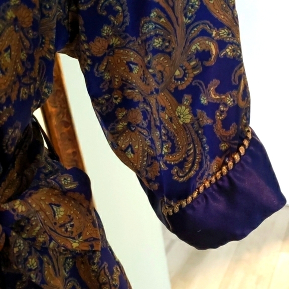 VINTAGE BATHROBE PAISLEY KATHRYN - Picture 3 of 7